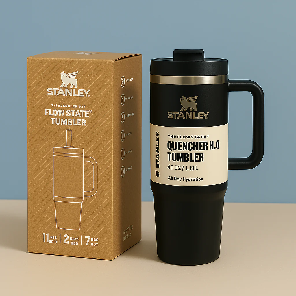 Stanley 40 Oz (1200ml) Stainless Steel Tumbler With Straw