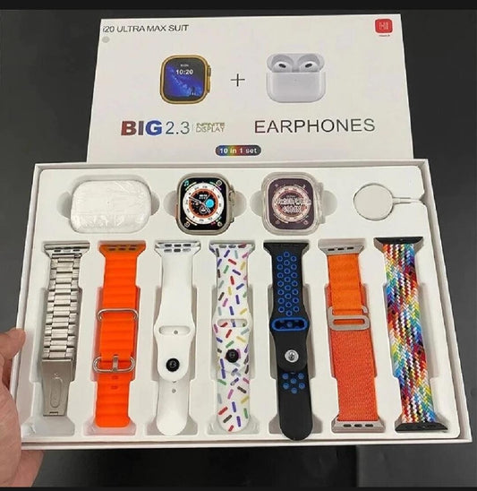Airpods Pro 2 + Ultra 7-in-1 Smartwatch Combo | Premium Sound & Style Deal