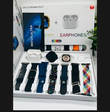Airpods Pro 2 + Ultra 7-in-1 Smartwatch Combo | Premium Sound & Style Deal