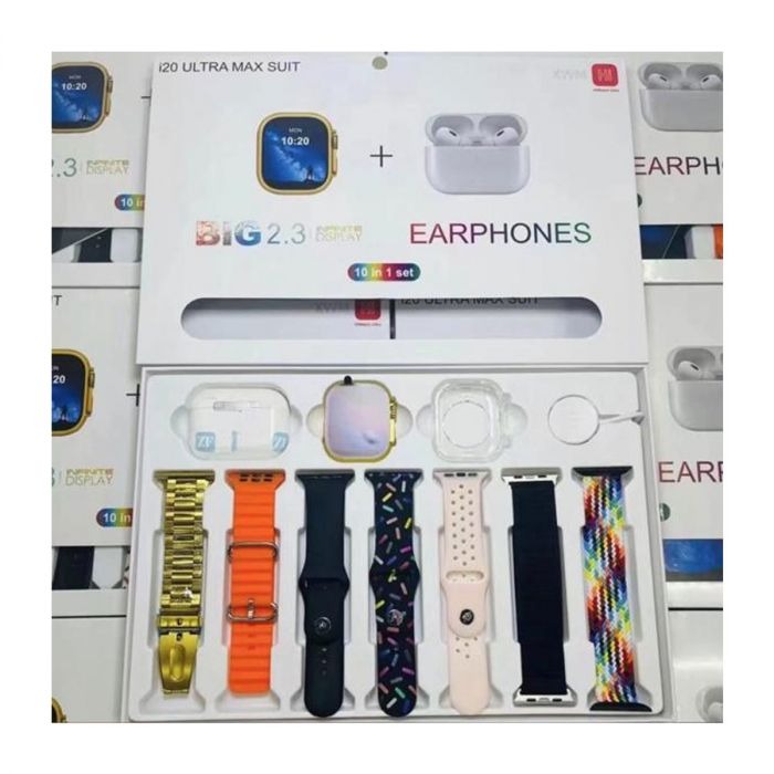Airpods Pro 2 + Ultra 7-in-1 Smartwatch Combo | Premium Sound & Style Deal